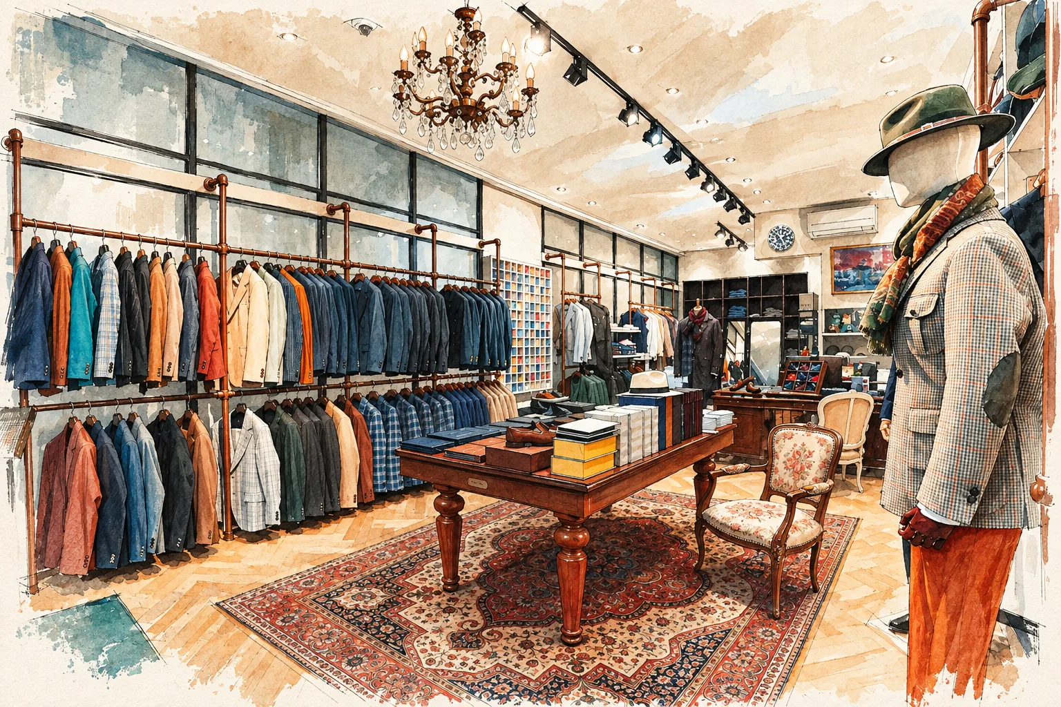 BEGENTLEMEN store interior, Avenue Louise 201, Brussels